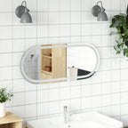 Vidaxl badkamerspiegel led ovaal 90x40 cm