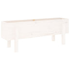 Vidaxl plantenbak verhoogd 101x30x38 cm massief grenenhout wit