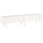 Vidaxl plantenbak verhoogd 160x30x38 cm massief grenenhout wit