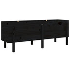 Vidaxl plantenbak verhoogd 160x50x57 cm massief grenenhout zwart