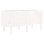 Vidaxl plantenbak verhoogd 121x50x57 cm massief grenenhout wit
