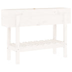 Vidaxl plantenbak verhoogd 101x30x69 cm massief grenenhout wit