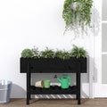 Vidaxl plantenbak verhoogd 101x30x69 cm massief grenenhout zwart