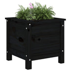 Vidaxl plantenbak 40x40x39 cm massief grenenhout zwart