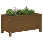 Vidaxl plantenbak 82,5x40x39 cm massief grenenhout honingbruin