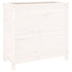 Vidaxl plantenbak 82,5x40x78 cm massief grenenhout wit