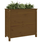 Vidaxl plantenbak 82,5x40x78 cm massief grenenhout honingbruin