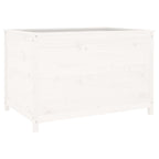Vidaxl plantenbak verhoogd 119,5x82,5x78 cm massief grenenhout wit