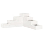 Vidaxl plantenbak 4-laags 80,5x79x36 cm massief grenenhout wit