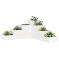 Vidaxl plantenbak 4-laags 80,5x79x36 cm massief grenenhout wit