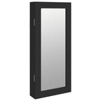Vidaxl sieradenkast met spiegel wandgemonteerd 30x8,5x67 cm zwart