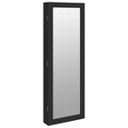 Vidaxl sieradenkast met spiegel wandgemonteerd 37,5x10x106 cm zwart