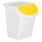 Vidaxl afvalbakken met deksels stapelbaar 3 st pp 120 l wit