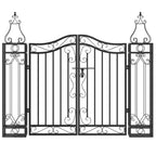 VidaXL Poort 121x8x100 cm smeedijzer zwart