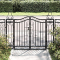 VidaXL Poort 121x8x100 cm smeedijzer zwart