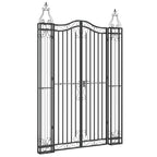 Vidaxl poort 121x8x180 cm smeedijzer zwart
