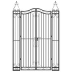 Vidaxl poort 121x8x180 cm smeedijzer zwart