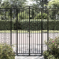 Vidaxl poort 121x8x180 cm smeedijzer zwart