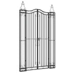 Vidaxl poort 121x8x200 cm smeedijzer zwart