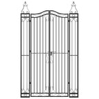 Vidaxl poort 121x8x200 cm smeedijzer zwart