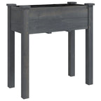 Vidaxl plantenbak met voering 71x37x76 cm massief vurenhout grijs