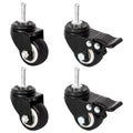 Vidaxl wielen voor plantenbak 4 st 8x3,5x8 cm ijzer zwart