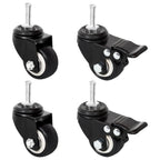 Vidaxl wielen voor plantenbak 4 st 8x3,5x8 cm ijzer zwart