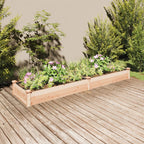 Vidaxl plantenbak verhoogd met voering 240x60x25 cm massief vurenhout