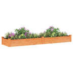 Vidaxl plantenbak verhoogd met voering 240x60x25 cm vurenhout bruin