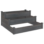 Vidaxl plantenbak verhoogd 120x120x56 cm massief vurenhout grijs