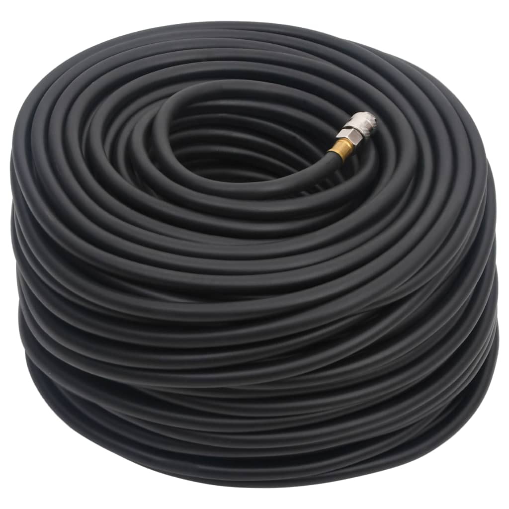 Vidaxl luchtslang hybride 0,6'' 50 m rubber en pvc zwart