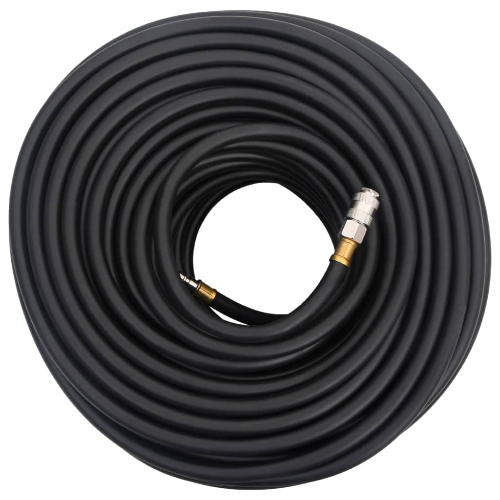 Vidaxl luchtslang hybride 0,6'' 50 m rubber en pvc zwart