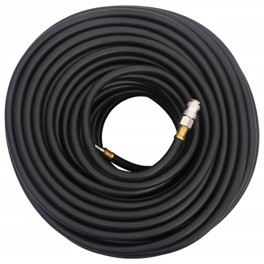 Vidaxl luchtslang hybride 0,6'' 100 m rubber en pvc zwart