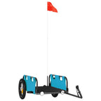 Vidaxl fietstrailer oxford stof en ijzer blauw