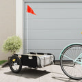 Vidaxl fietstrailer oxford stof en ijzer zwart