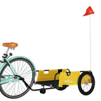 Vidaxl fietstrailer oxford stof en ijzer geel en zwart