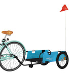 Vidaxl fietstrailer oxford stof en ijzer blauw en zwart