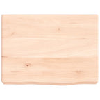 Vidaxl wastafelblad 40x30x(2-6) cm onbehandeld massief hout