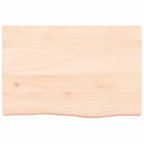Vidaxl wastafelblad 60x40x(2-6) cm onbehandeld massief hout