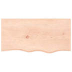 Vidaxl wastafelblad 80x40x(2-6) cm onbehandeld massief hout