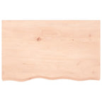 Vidaxl wastafelblad 80x50x(2-6) cm onbehandeld massief hout