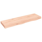 Vidaxl wastafelblad 100x30x(2-6) cm onbehandeld massief hout