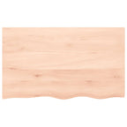 Vidaxl wastafelblad 100x60x(2-4) cm onbehandeld massief hout
