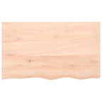 Vidaxl wastafelblad 100x60x(2-6) cm onbehandeld massief hout
