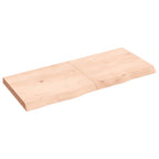 Vidaxl wastafelblad 120x50x(2-6) cm onbehandeld massief hout