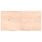Vidaxl wastafelblad 120x60x(2-6) cm onbehandeld massief hout