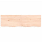 Vidaxl wastafelblad 140x40x(2-4) cm onbehandeld massief hout