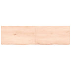 Vidaxl wastafelblad 140x40x(2-6) cm onbehandeld massief hout