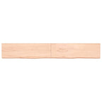Vidaxl wastafelblad 200x30x(2-6) cm onbehandeld massief hout