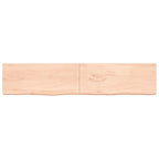 VidaXL Wastafelblad 200x40x(2-6) cm onbehandeld massief hout